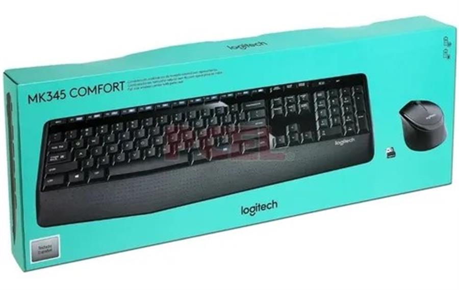 teclado español + mouse -wireless -usb -black -Logitech MK345 (920-007820)