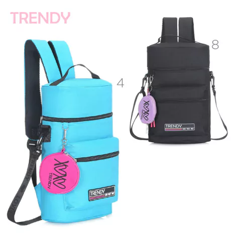 MOCHILA BOLSO MATERO CON MANIJA Y CORREA + MONEDERO- TRENDY 15213
