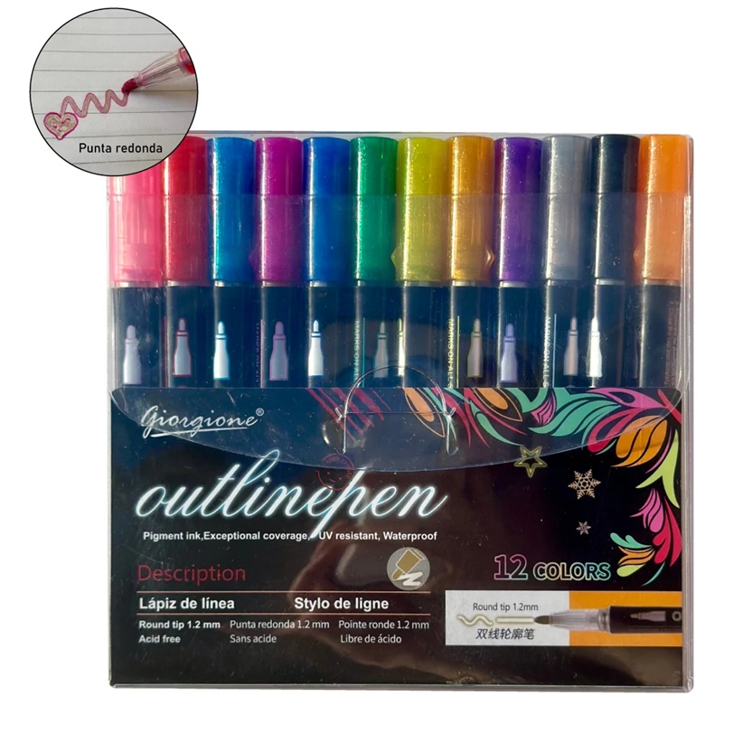 MARCADOR OUTLINER GIORGIONE 1.2MM X12