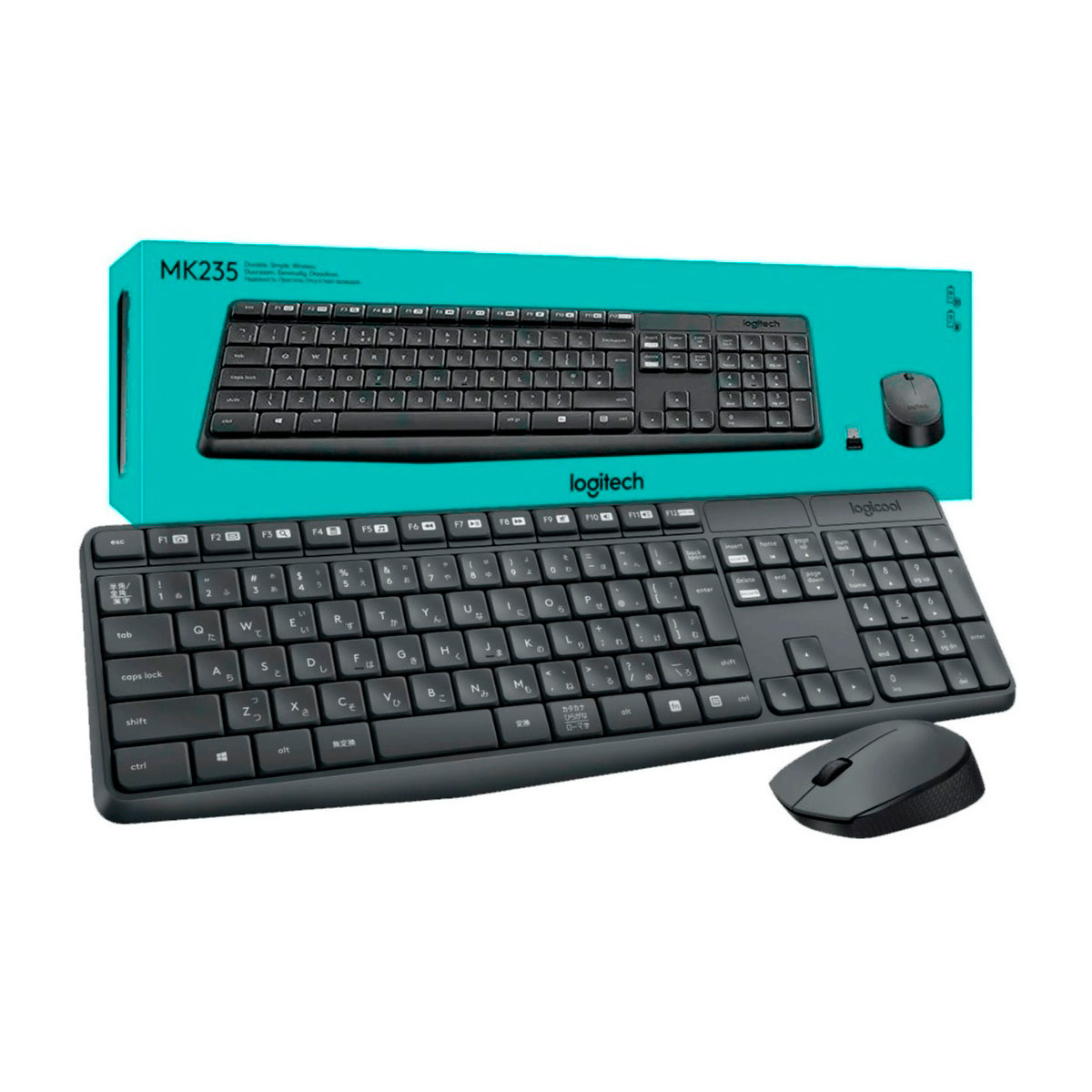 Teclado español + mouse -wireless -black -Logitech MK235