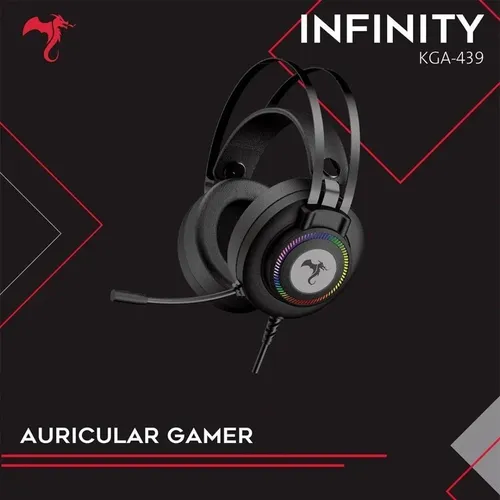 Auricular Gamer Infinity Kga-439 Audio 7.1 Rgb Pro Kolke Negro