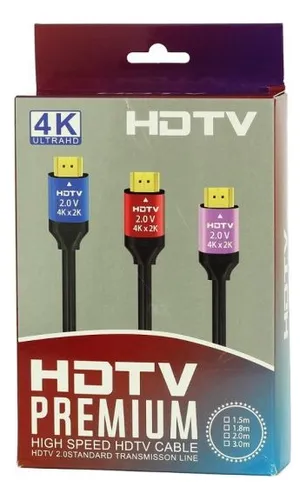 (4K-5) CABLE HDMI 5MTS PREMIUM 4K ENGOMADO EN CAJA