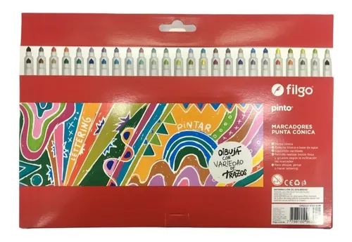 MARCADOR FILGO PINTO COLOR X50 PUNTA CONICA
