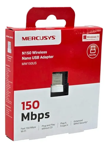 Adaptador wireless USB -150Mbps -mini adapter -Tp-Link (Mercusys) (MW150US)
