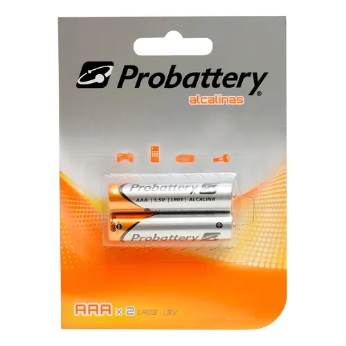 Pila alcalina AAA -2 unidades -Probattery (PNAK-AAA-BLX2)