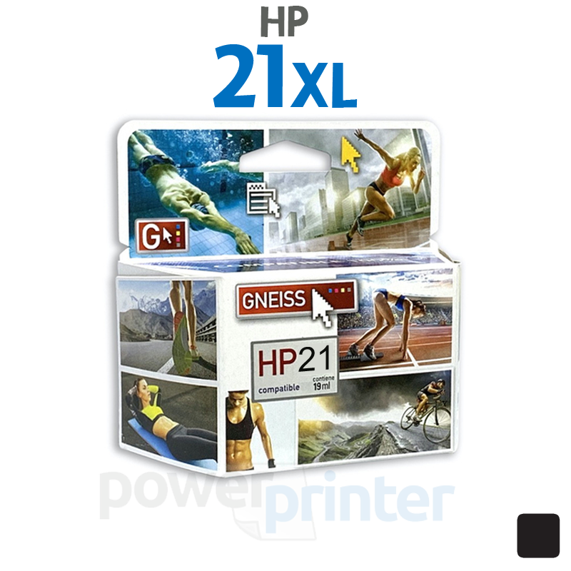 Cartucho p/HP C9351A -HP 21 -22ml -black -Gneiss (GN-HP21)
