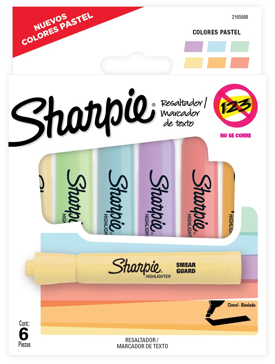 RESALTADOR SHARPIE C/6PZ PASTEL