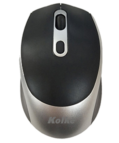 Mouse optico -wireless -1600dpi -c/cable de carga -bat. recargable 400mAh -black/silver -Kolke (KEM-341 623448)