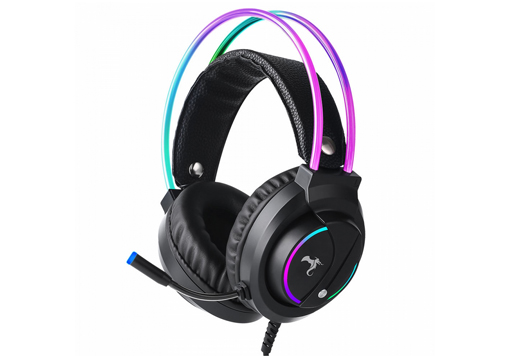 Auricular c/microfono p/PC/Playstation 4 -3.5mm + usb -cable 2.1mts -c/adaptador plug 3.5mm -gamer -iluminacion led en vincha -black -Kolke Crono Dragon Series (KGA-481 629215)