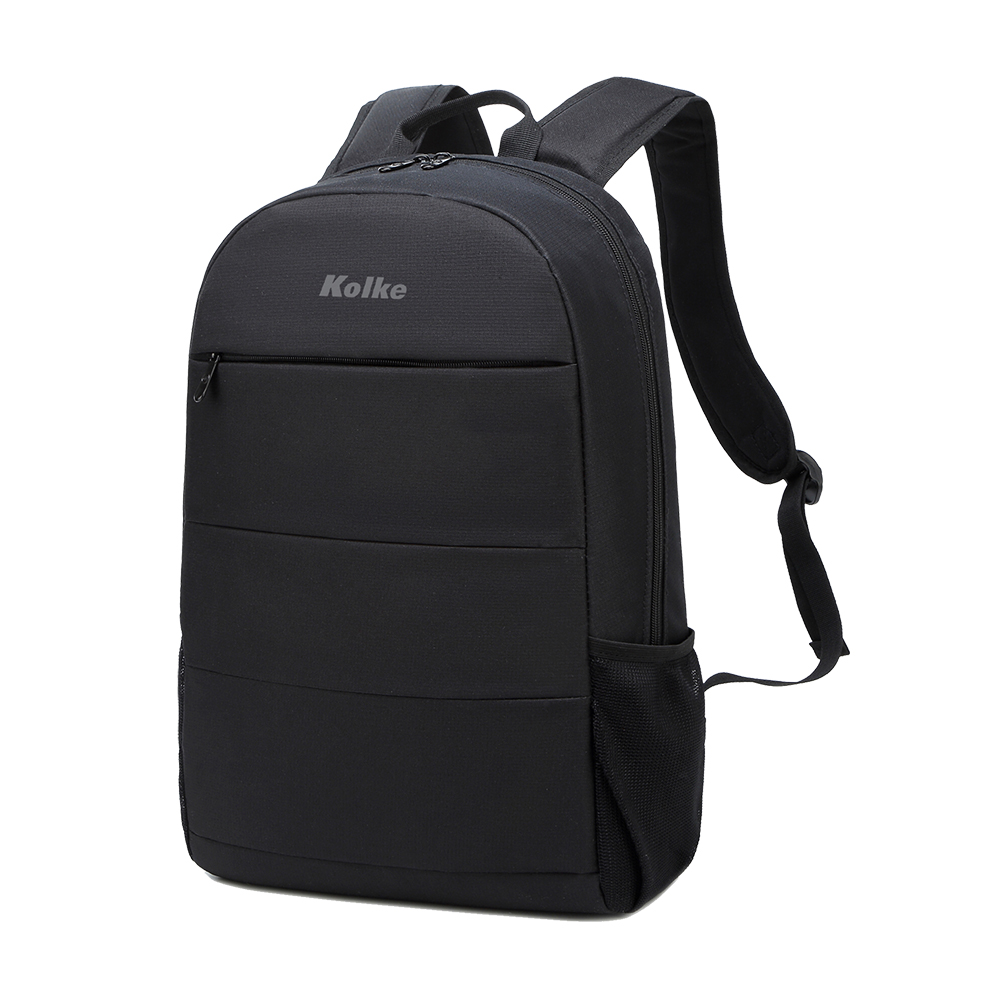 Mochila p/notebook hasta 15.6" -costura reforzada -doble cierre -black -Kolke (KVM-316 517593)
