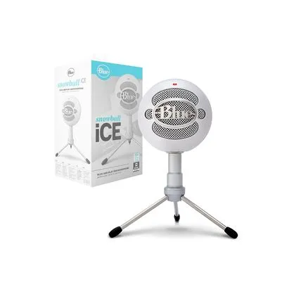 Microfono -usb -c/tripode sobremesa -white ice -Logitech Snowball