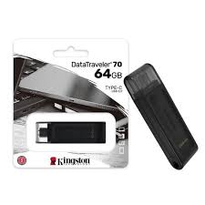 Pen Drive 64Gb -type-C usb 3.2 -black -Kingston DataTraveler 70 (DT70/64GB)