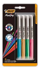 Marcador Bic Intensity Permanente Metal x 4 Colores