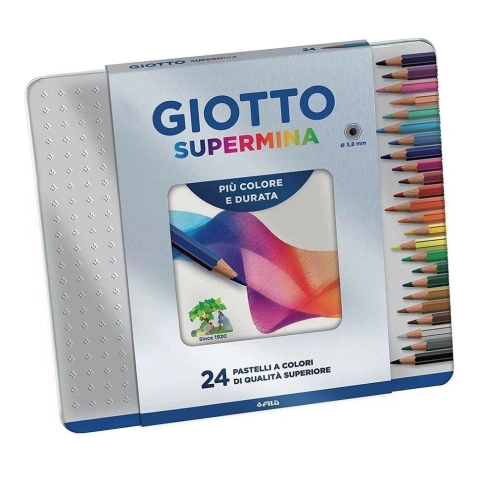 Lapices de colores Supermina x24u LATA GIOTTO  (ORIGINALES)