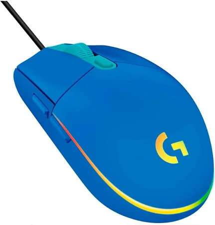 Mouse optico -8000dpi -6 botones -iluminacion led -gamer -blue -Logitech G203 Gaming Lightsync